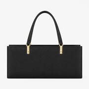 Black Grained PU Leather Rectangle Box Bag
