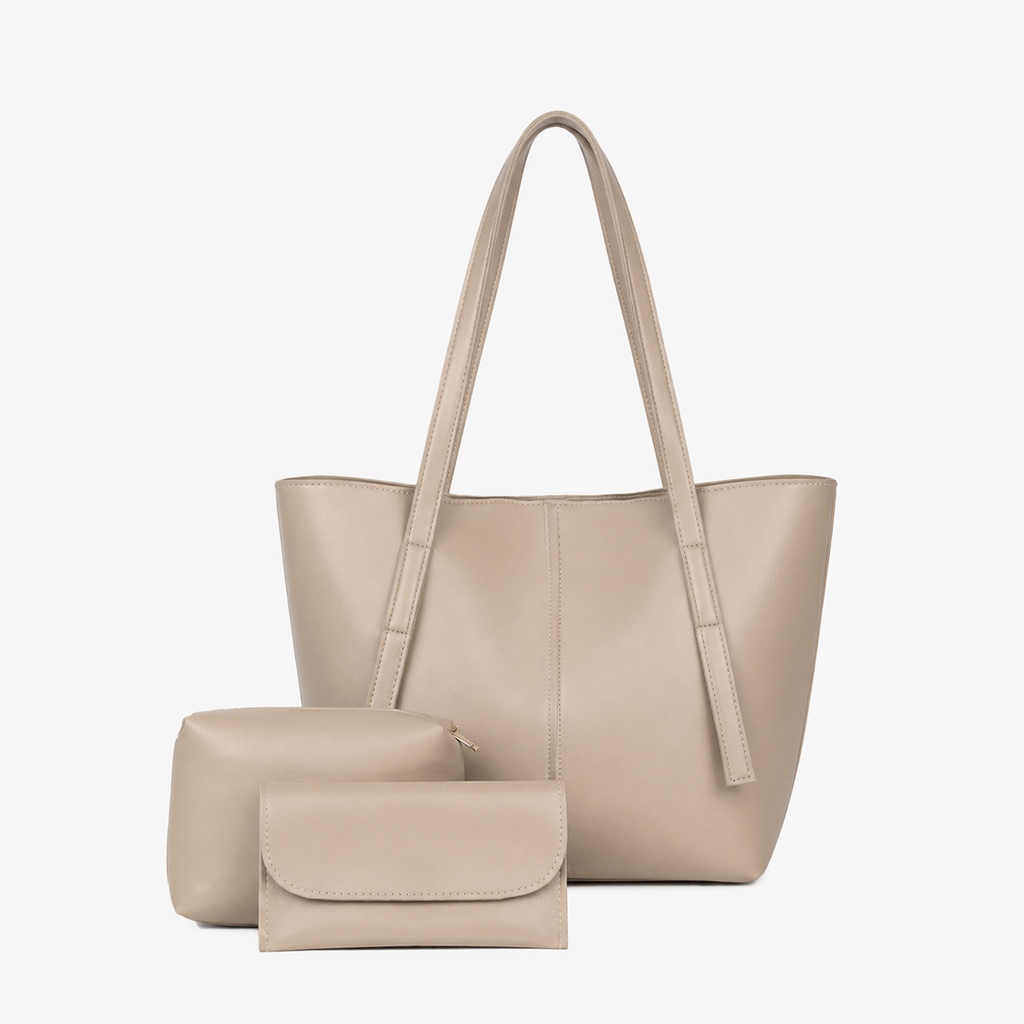 Luxe Noir 3-Piece Everyday Tote Bag Set