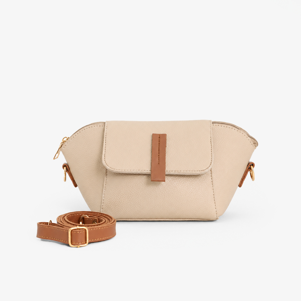 Milan Flap Crossbody Bag - Ivory