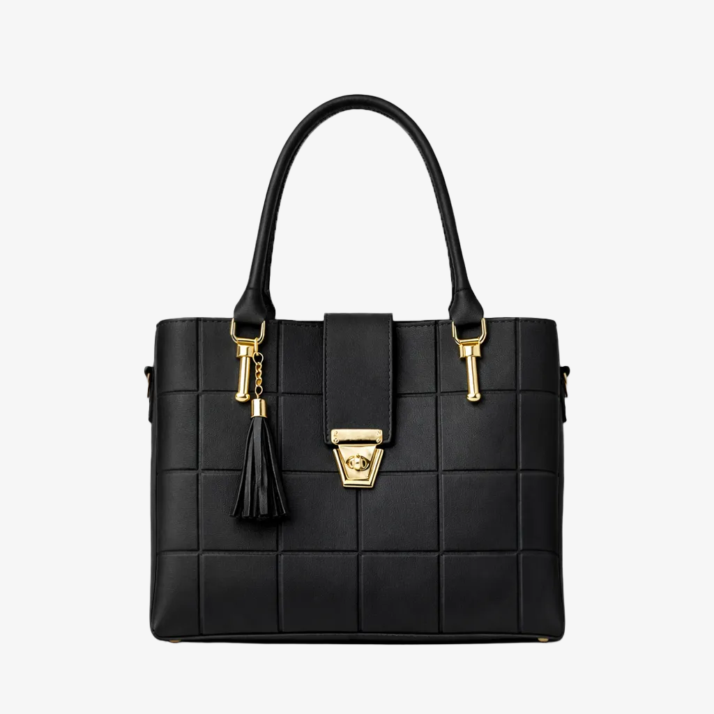 Embossed Grid Handbag