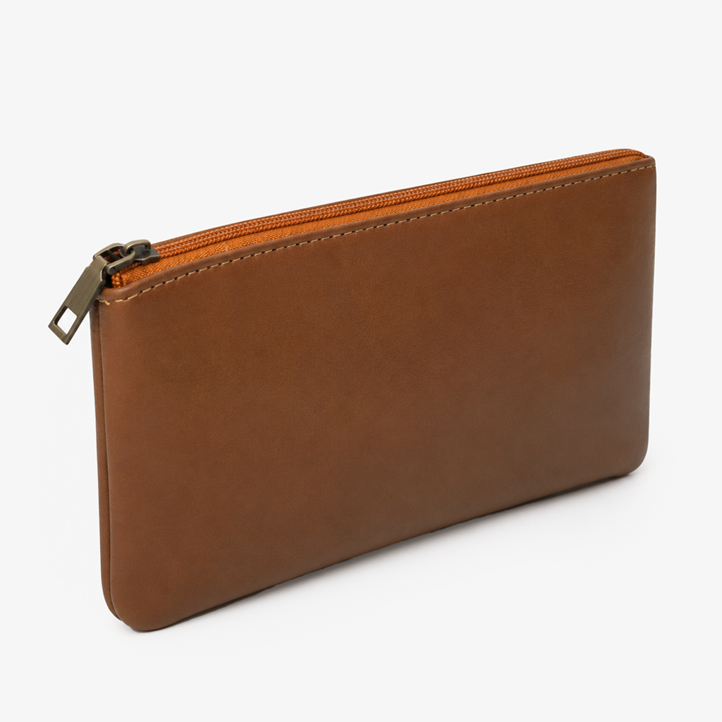 FUR Tan Cognac Wristlet Clutch detachable strap detail men Pakistan