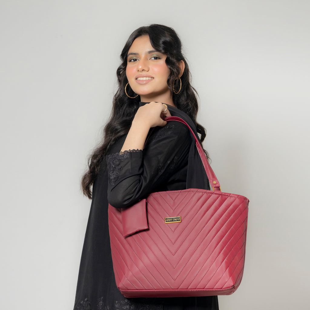 Chevron Quilted Tote Bag