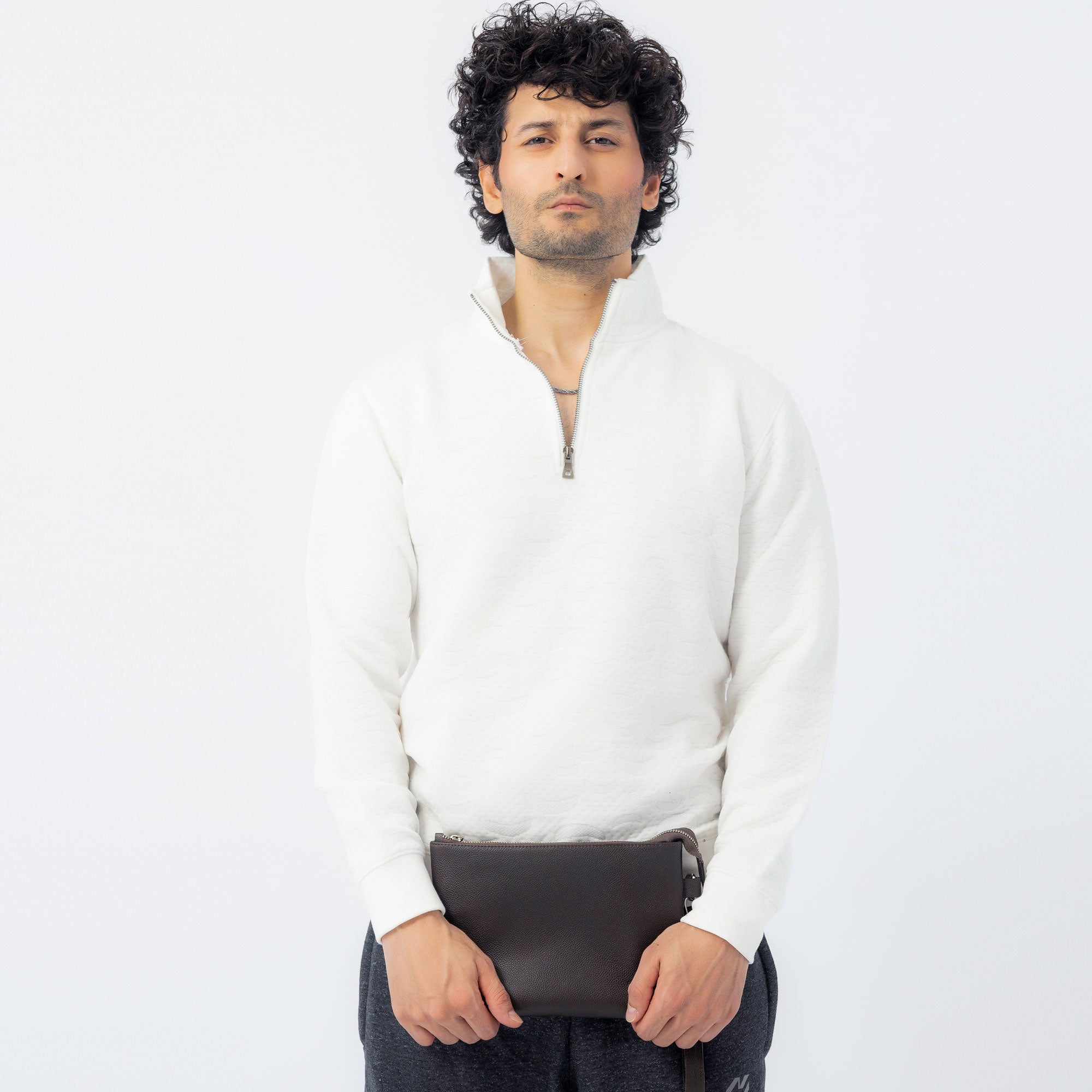 Espresso Brown Genuine Leather Clutch Wristlet | 100% Pure Cow Leather | Silver Hardware | Unisex