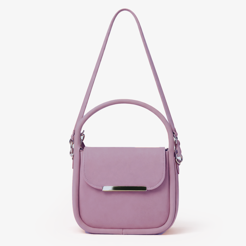 The Minimalist bag FUR Pakistan Rs 1099 light purple braided satchel