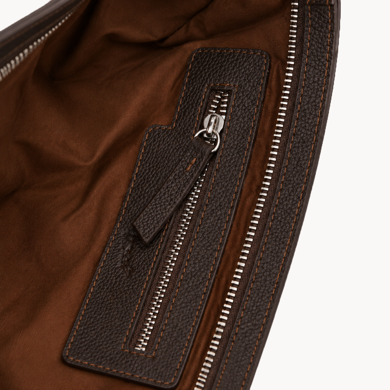 Espresso Brown Genuine Leather Clutch Wristlet Pouch